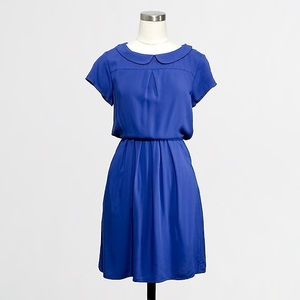 J Crew Peter Pan Collar Dress Blue